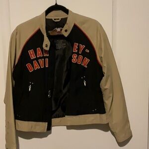 Harley-Davidson Black and Cream Jacket
